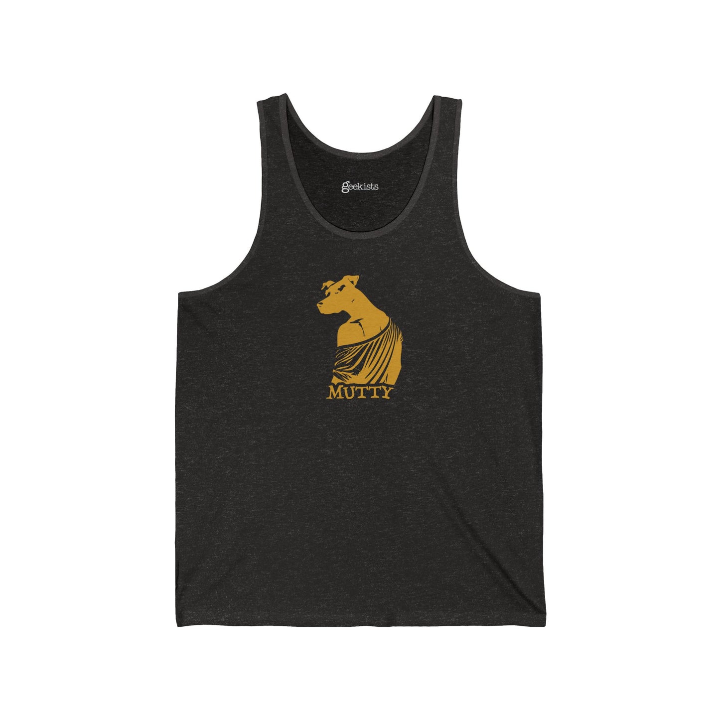 Mutty Dog Unisex Tank Top – Funny Dog Graphic Muscle Tee for Summer Nerds | Made in USA