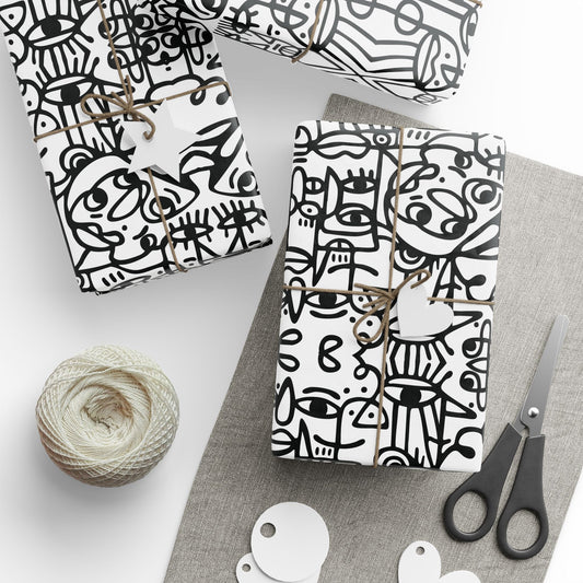 Peopling Gift Wrap – Fine Art Wrapping Paper for Introvert Fans