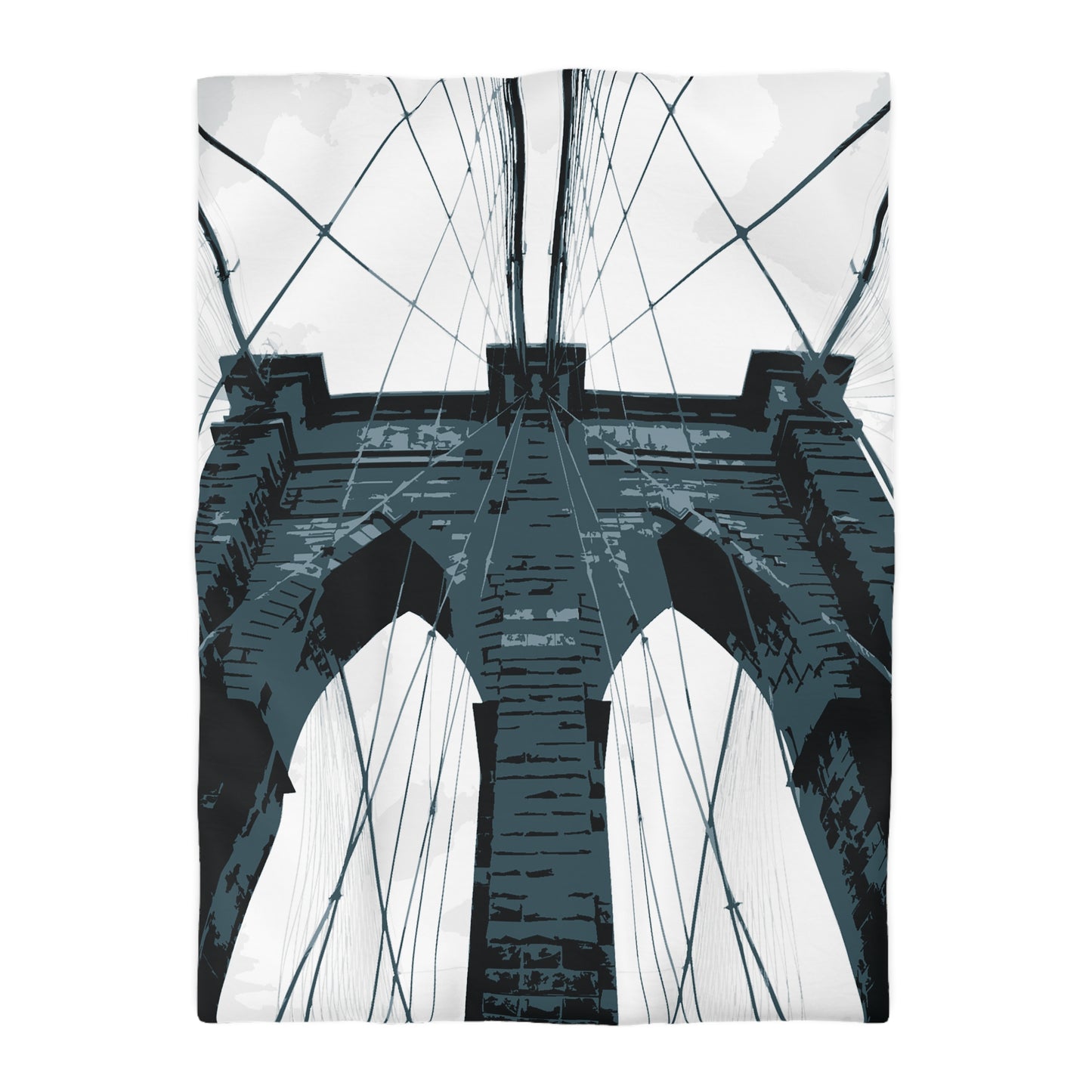Brooklyn Bridge NYC Microfiber Duvet Cover — Graphic — Detail