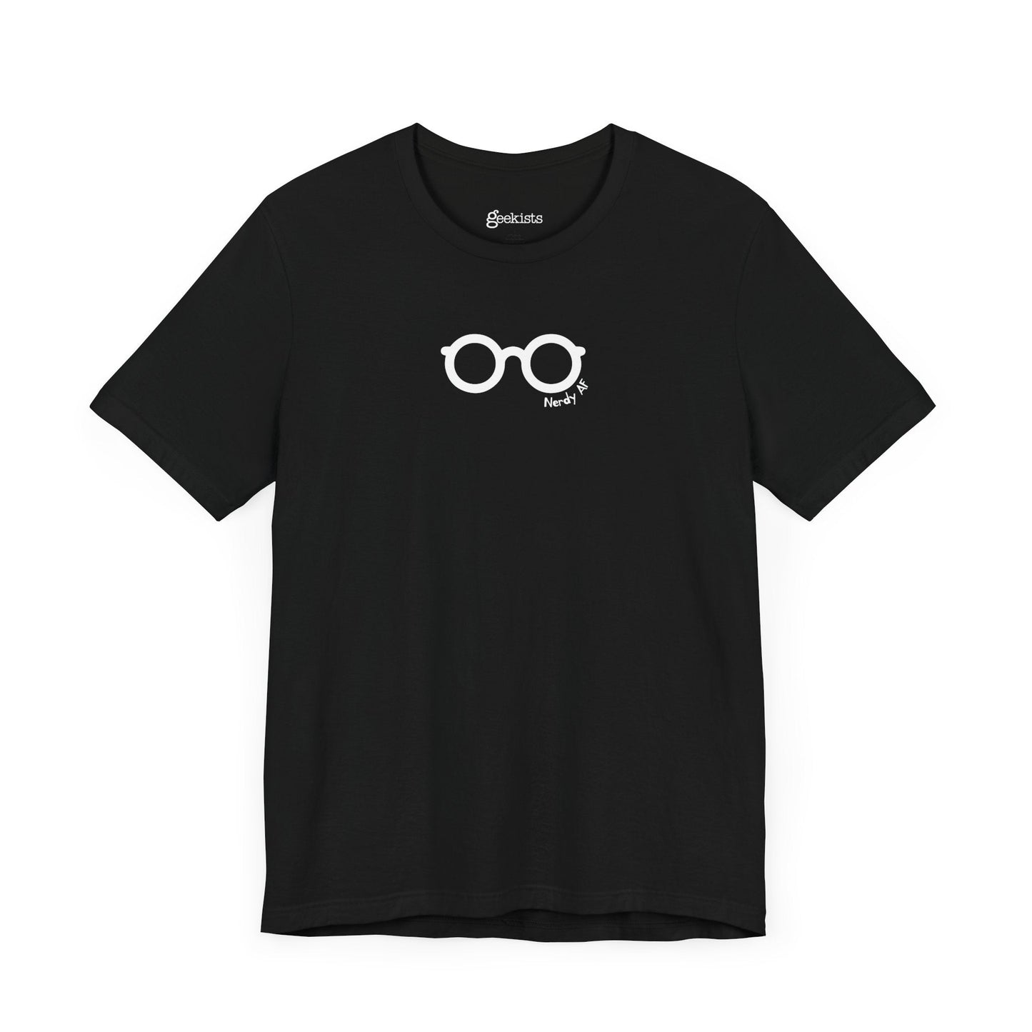 Clothing Stuff > Shirts & Tops > Lightweight Jersey Tee Nerdy AF Graphic Tee | Unisex Funny Nerd Shirt for Geeks