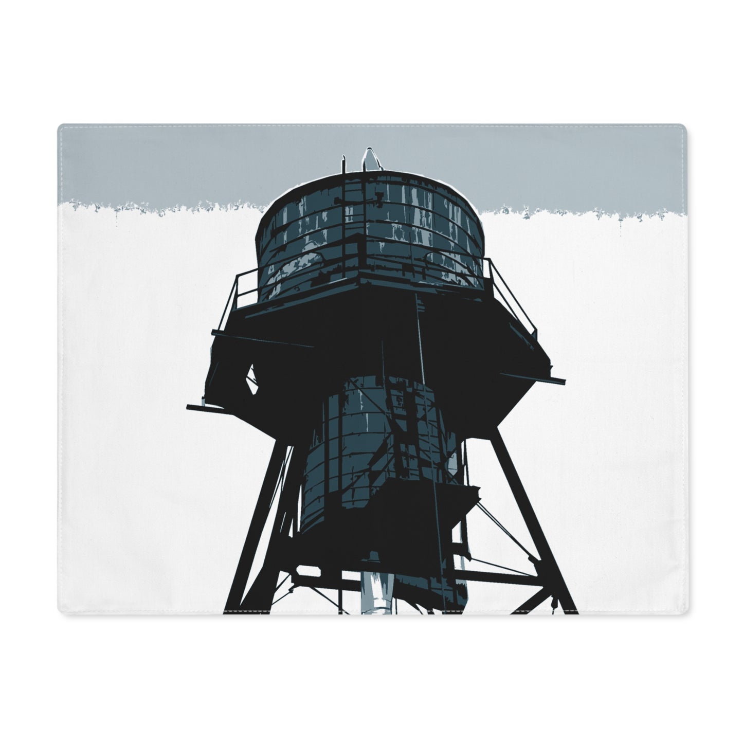 NYC Water Tower Cotton Twill Placemat — Graphic — Detail