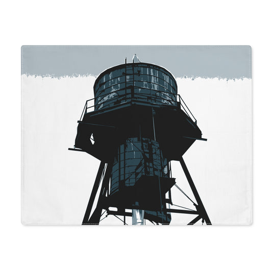 NYC Water Tower Cotton Twill Placemat — Graphic — Detail