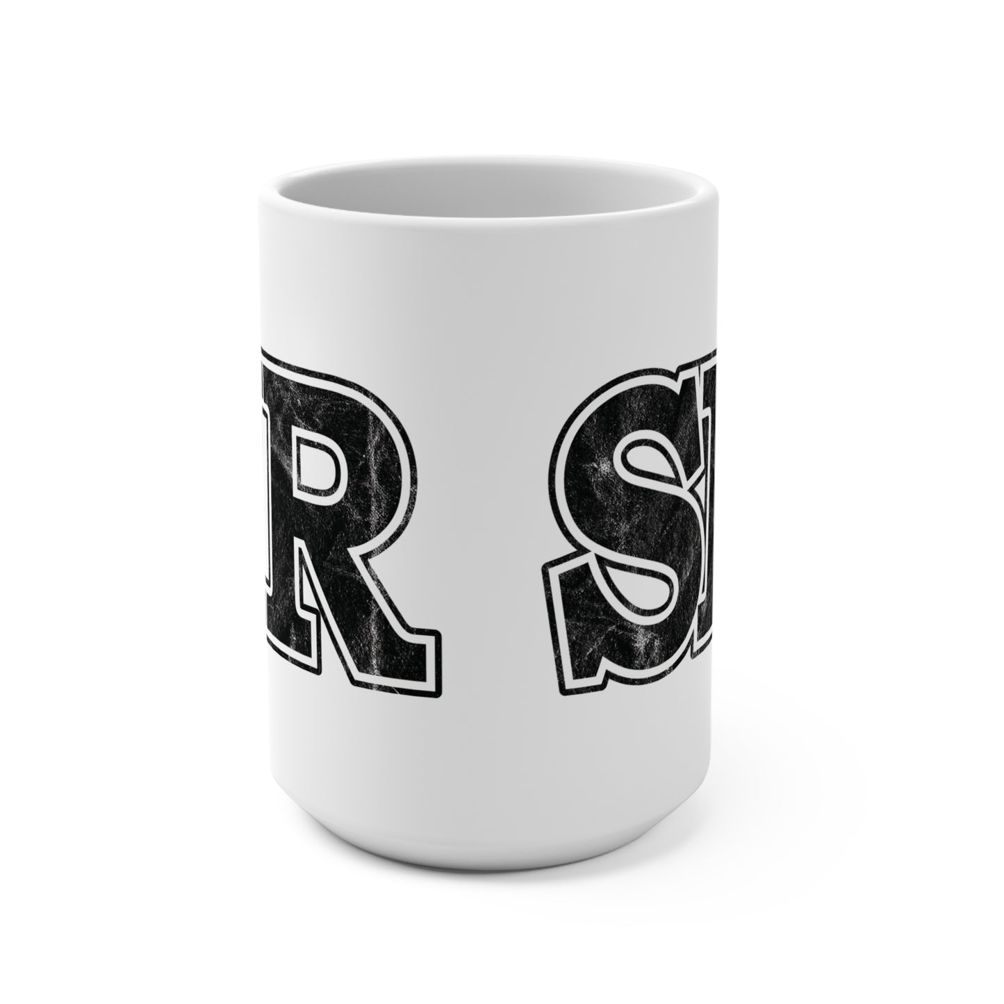 Sir 15oz Coffee Mug with Distressed Typography