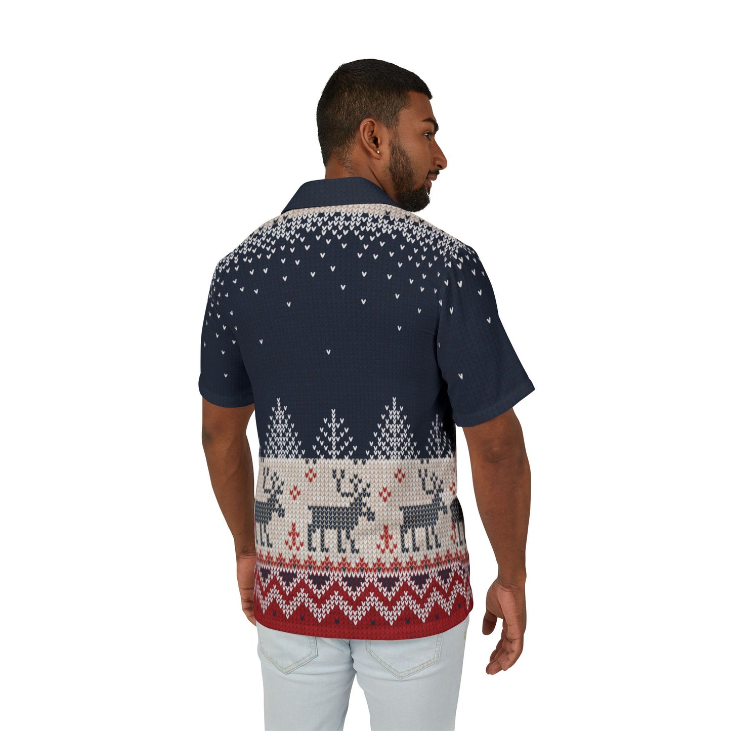Ugly Reindeer Hawaiian Camp Shirt – Funny Christmas in July Shirt for Nerdy Holiday Lovers | Made in USA
