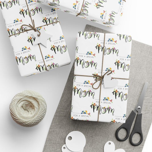 floral mom wrapping paper for garden mothers day gift | variant