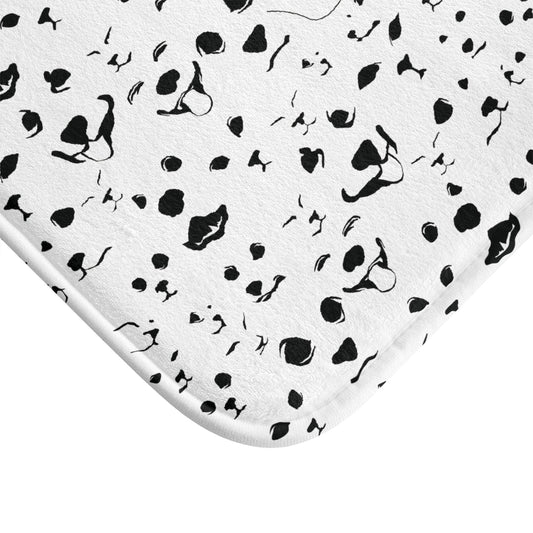 Funny Dog Lover Bath Mat | Pet Faces Bathroom Decor Mat | closeup