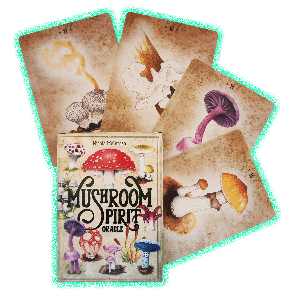 Games Magical Mushroom Oracle Deck | 36 Trippy Fungi Cards + Guidebook | Spiritual Gift for Nature Nerds & Conscious Explorers