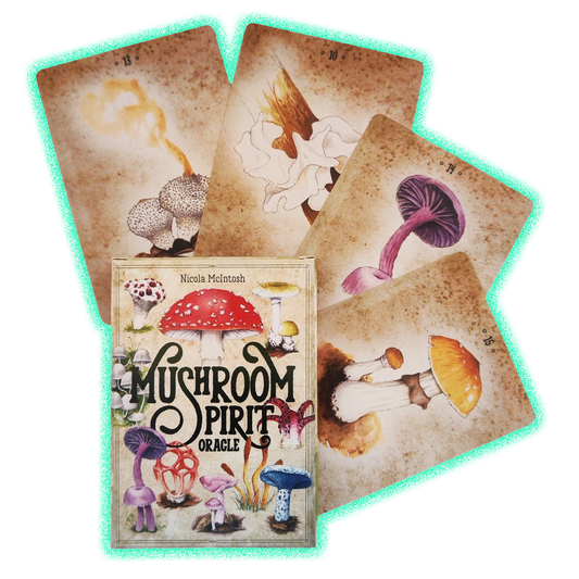 Games Magical Mushroom Oracle Deck | 36 Trippy Fungi Cards + Guidebook | Spiritual Gift for Nature Nerds & Conscious Explorers
