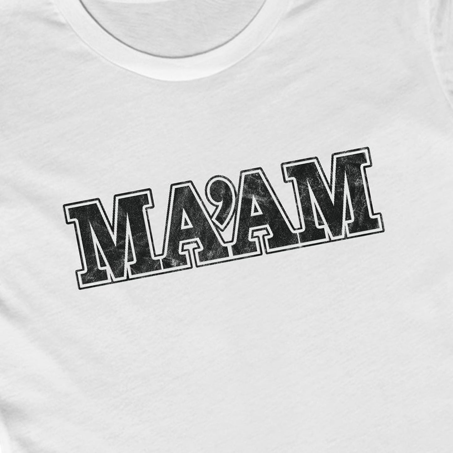 Ma'am Alpha Female Military Nerd T-Shirt – Distressed – Solid Light Pink