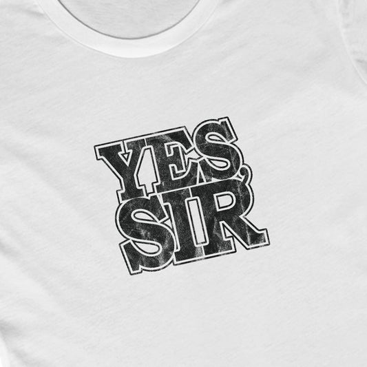 yes sir alpha guy military nerd t-shirt – distressed women's fit – solid light pink