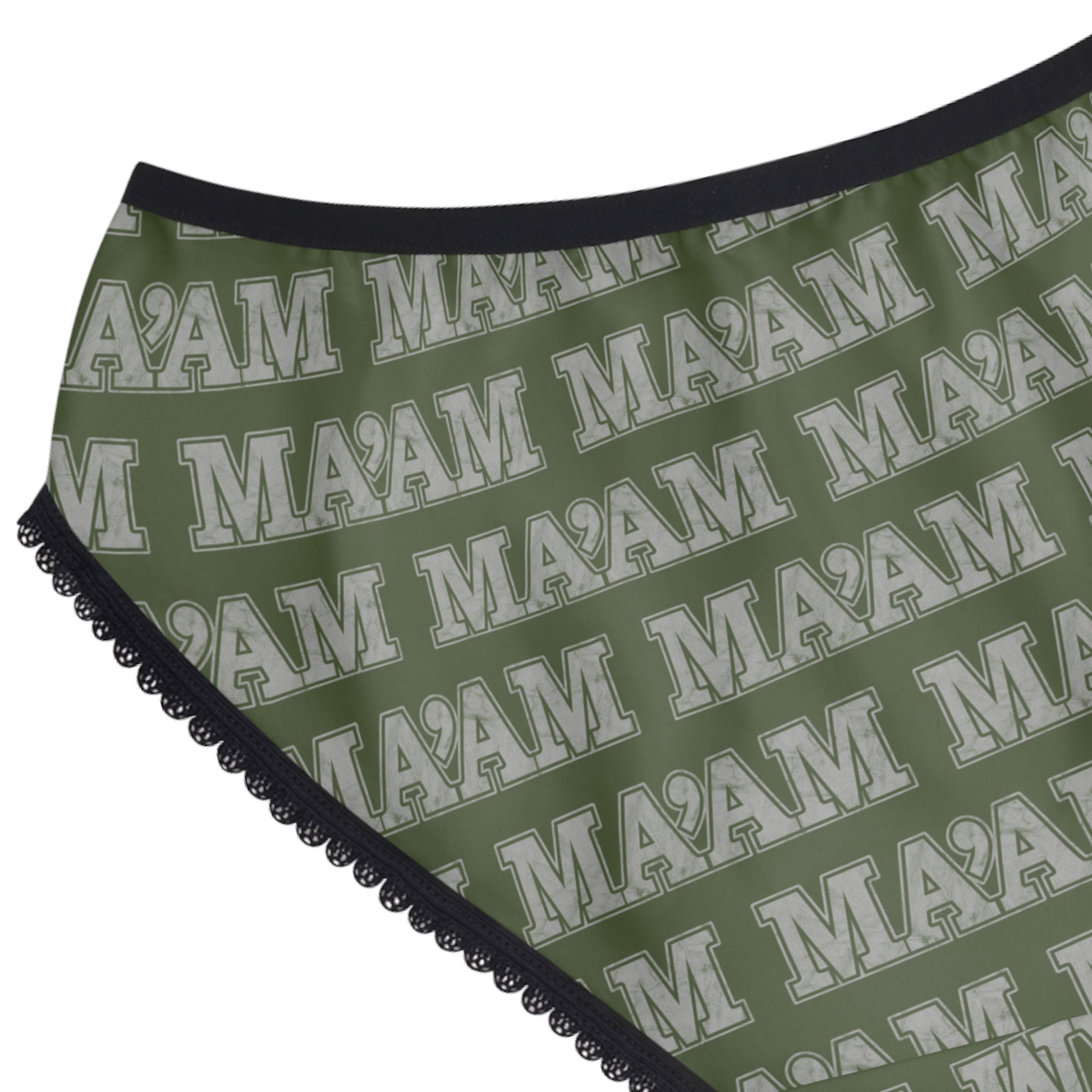 ma’am alpha female military nerd briefs – distressed military pattern – s