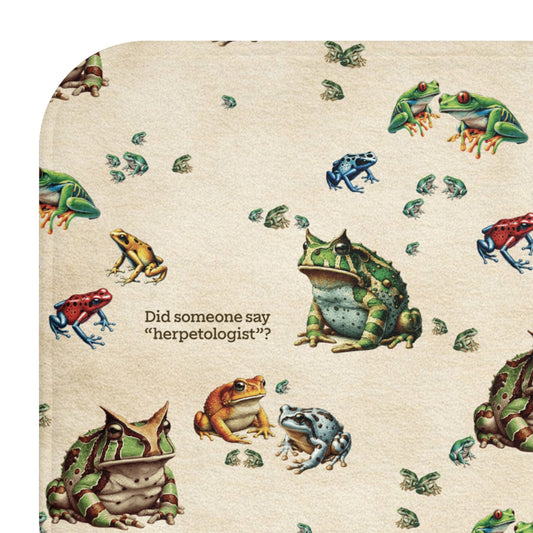 Home Decor Frog Memory Foam Bath Mat | “Did Someone Say Herpetologist?” | Nerdy Bathroom Decor
