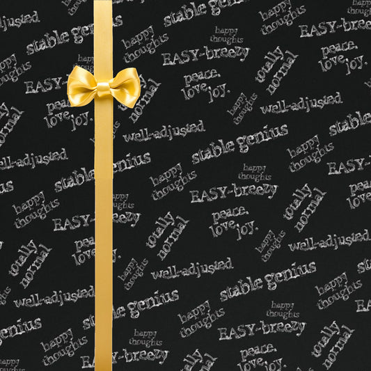 Ironic Sayings Gift Wrap | Funny Wrapping Paper for Sarcastic Gifts