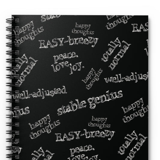 Ironic Sayings Notebook | Funny Spiral Journal for Dark Thoughts