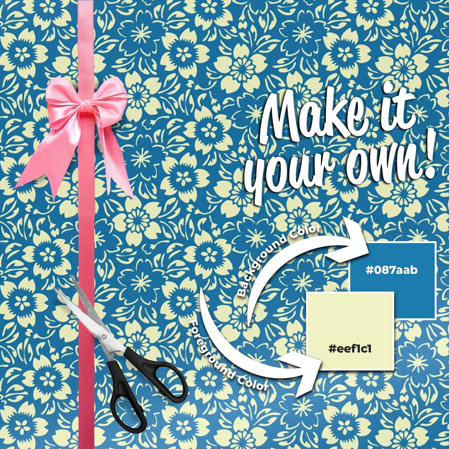 Home Decor Customize Me! Floral Wrapping Paper – Gift Wrap for Garden Nerds & Color Lovers