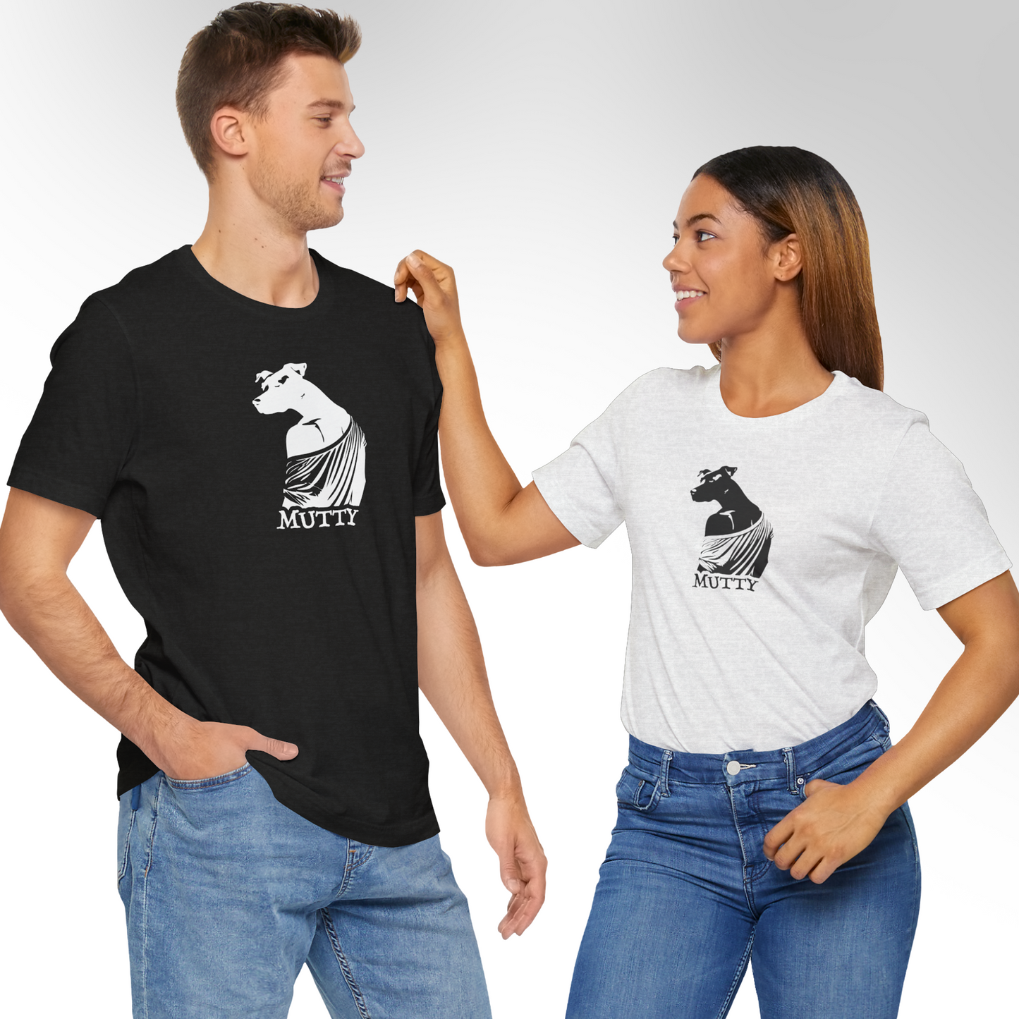 Mutty Dog Graphic Tee for Dog Nerds – Funny Lightweight Unisex T-Shirt | Made in USA, Free Shipping
