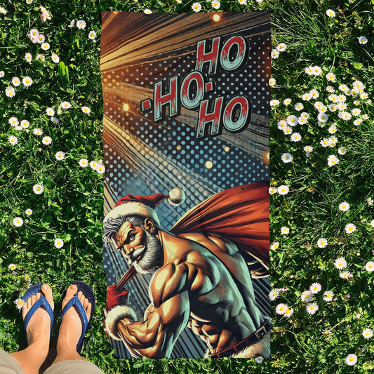 Home Stuff > Outdoor Living > Plush Beach Towel Sexy Santa Beach Towel | Essential Poolside Accessories | Thick Cotton Backing