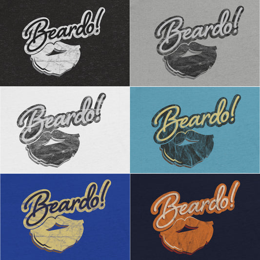 Beardo! Retro Punny Beard Tank – Lightweight Graphic Shirt for Nerdy Pogonophiles