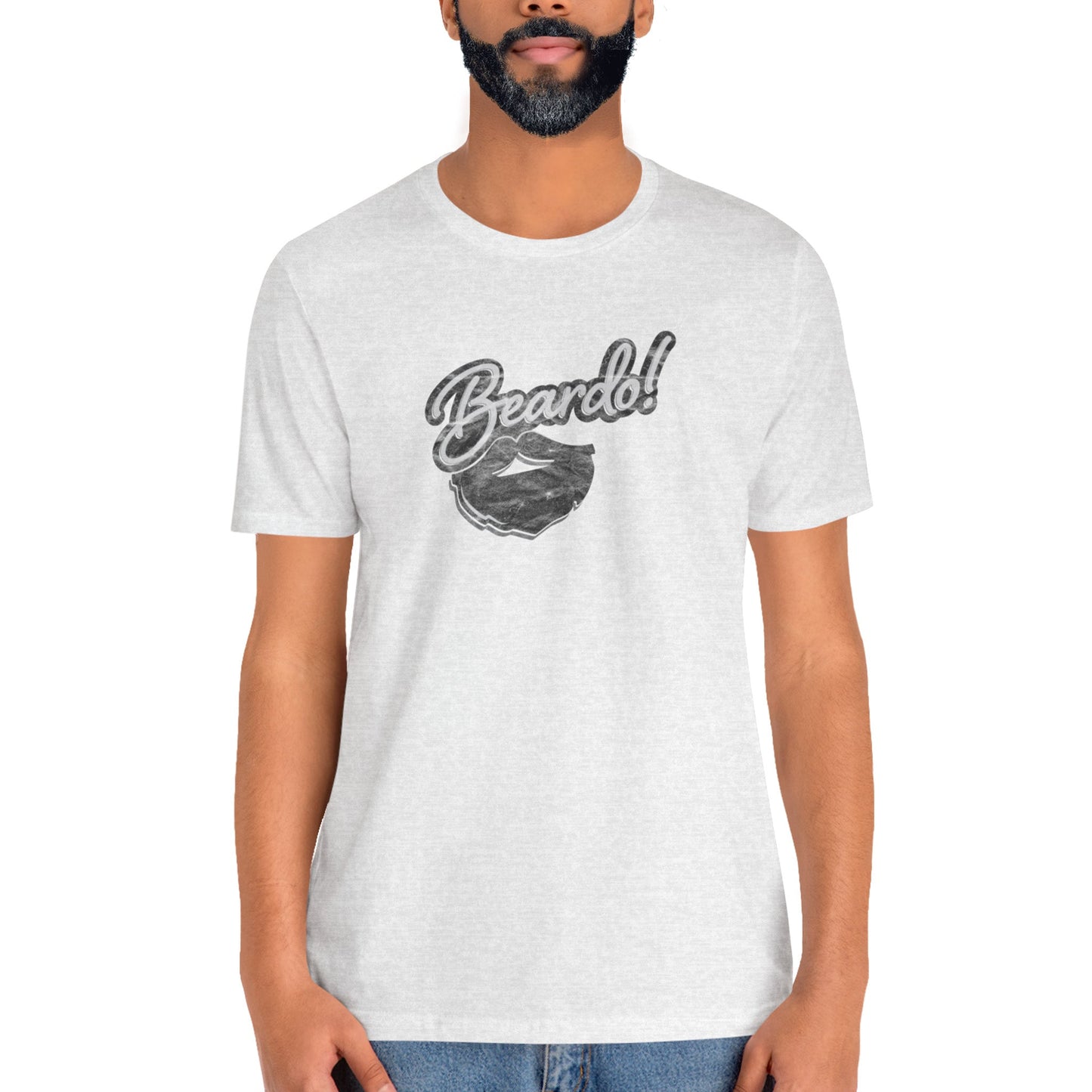Ash-4XL T-Shirt Punny Beardo Unisex T-Shirt | Distressed Retro Tee | Graphic Shirts for Bearded Nerds