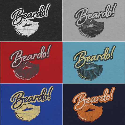 T-Shirt Punny Beardo Unisex T-Shirt | Distressed Retro Tee | Graphic Shirts for Bearded Nerds