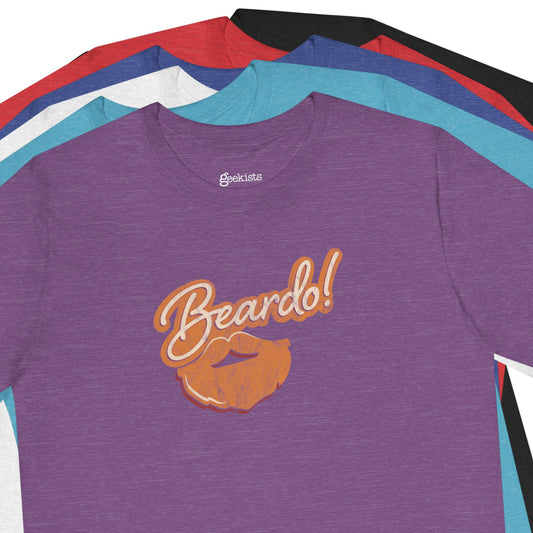 T-Shirt Punny Beardo Unisex T-Shirt | Distressed Retro Tee | Graphic Shirts for Bearded Nerds