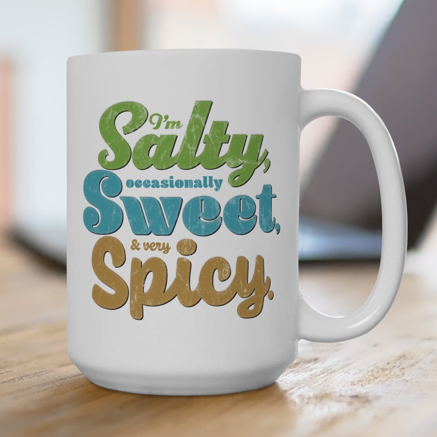 Mug Salty Sweet Spicy Mug | 15oz Ceramic Coffee Mugs