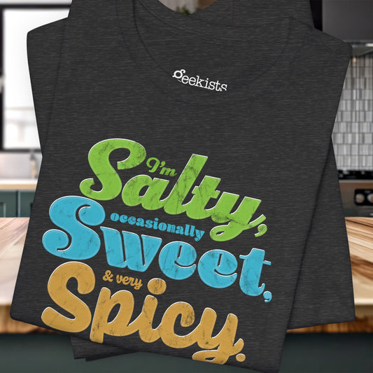 T-Shirt Salty and Spicy Tee for Bold Foodies – Funny Adult Humor Gift