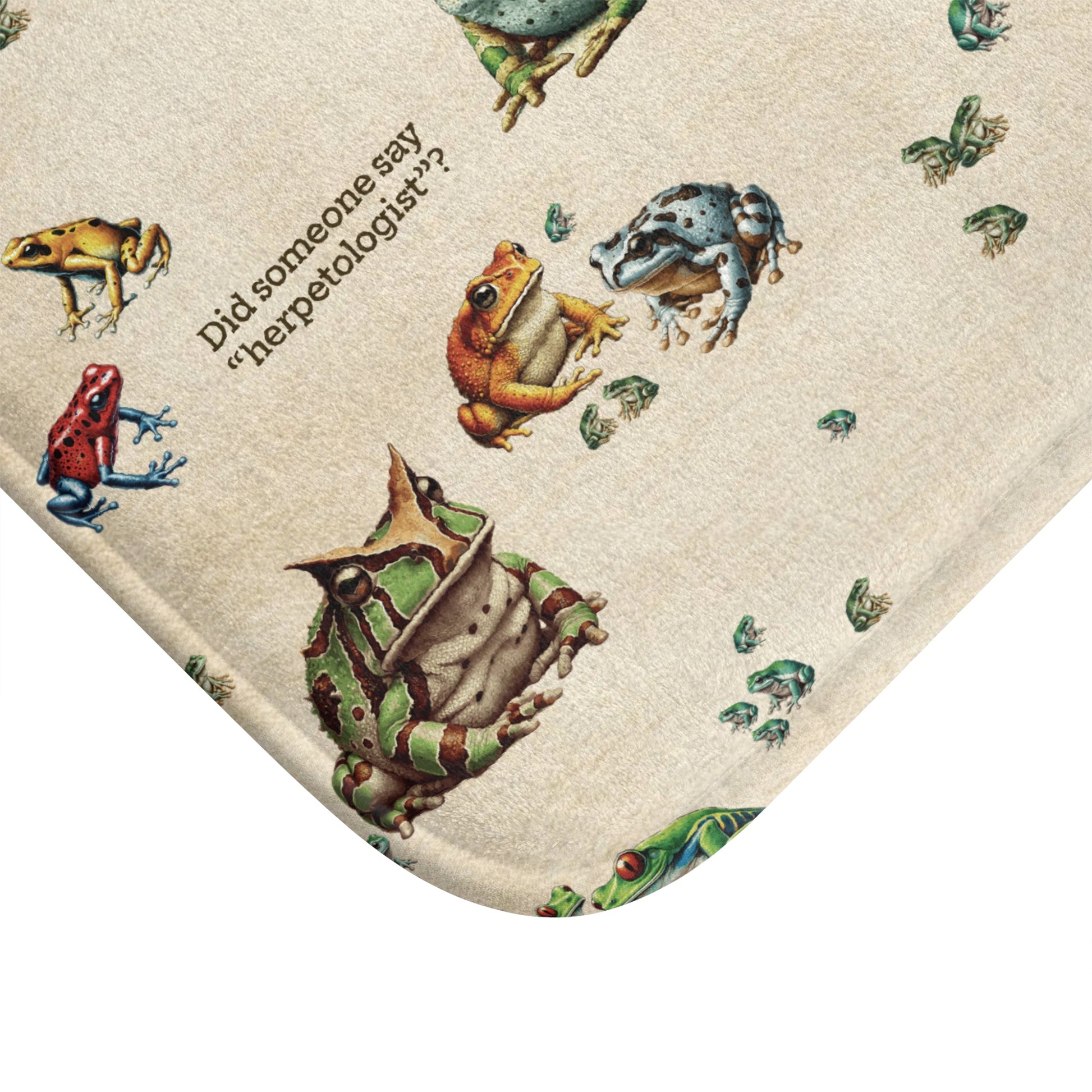 Home Decor Frog Memory Foam Bath Mat | “Did Someone Say Herpetologist?” | Nerdy Bathroom Decor