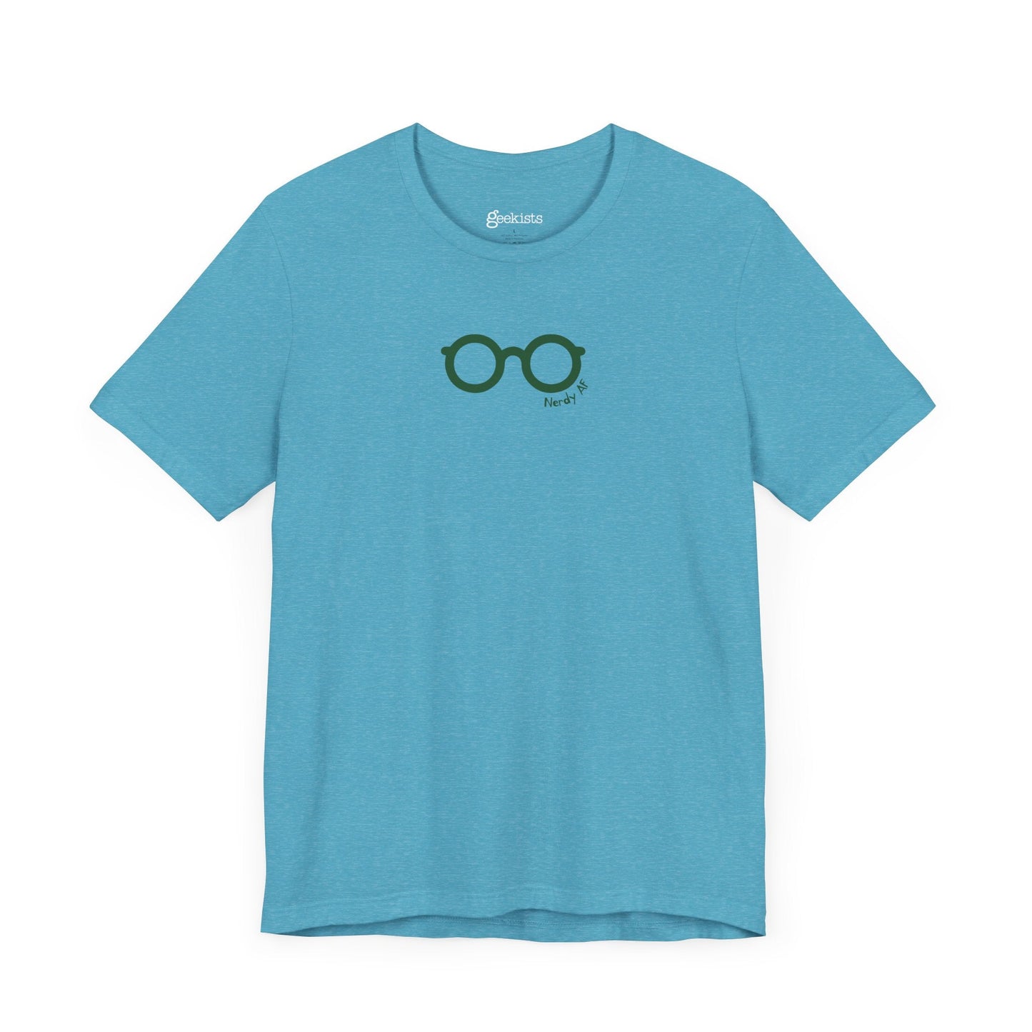 Clothing Stuff > Shirts & Tops > Lightweight Jersey Tee Nerdy AF Graphic Tee | Unisex Funny Nerd Shirt for Geeks