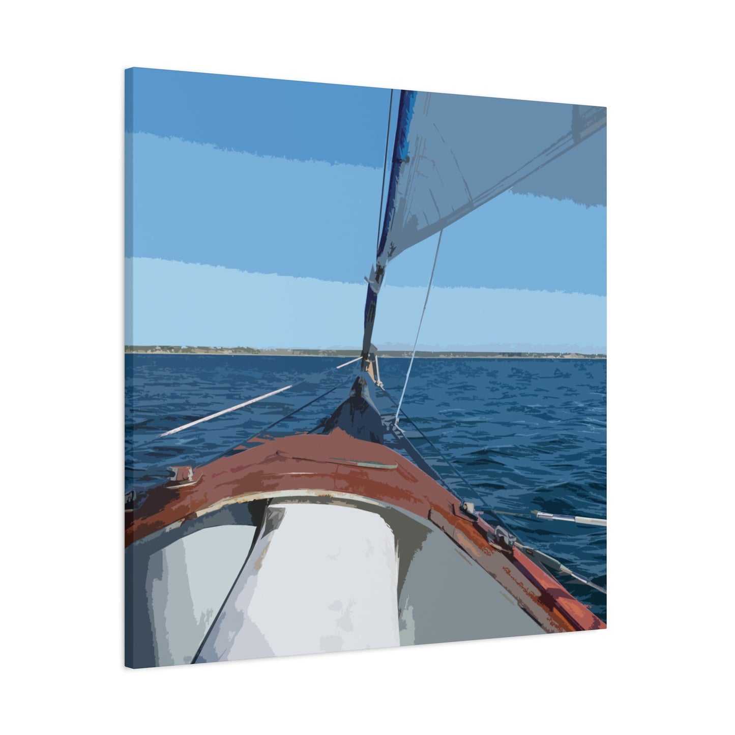 Canvas Cape Cod Sailboat | Matte Canvas, Stretched, 1.25" | Square Wall Art