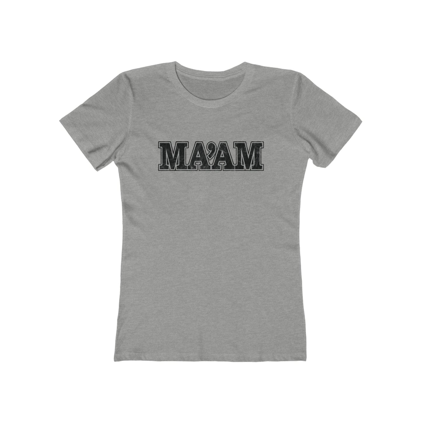 Ma'am Alpha Female Military Nerd T-Shirt – Distressed – Solid Turquoise