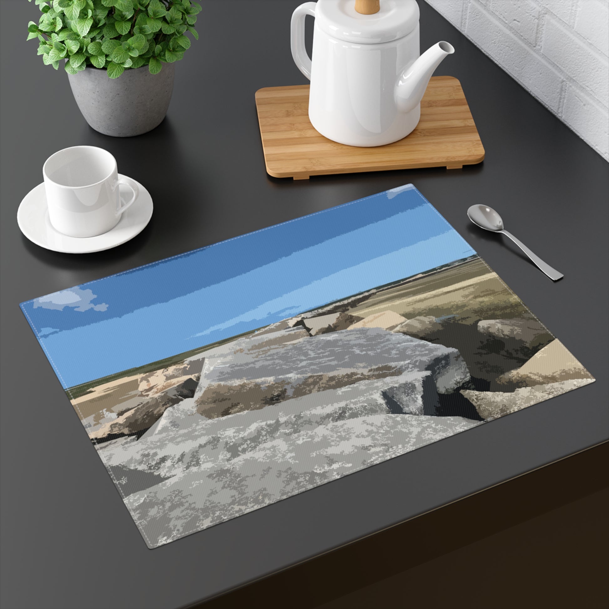 Cape Cod Breakwater Placemat — Coastal Home Decor — Primary Image