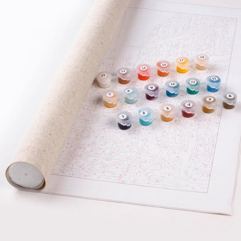 Peacock Paint-by-Numbers Kit | DIY Self-Care Art for Peacock Lovers | Free U.S. Shipping