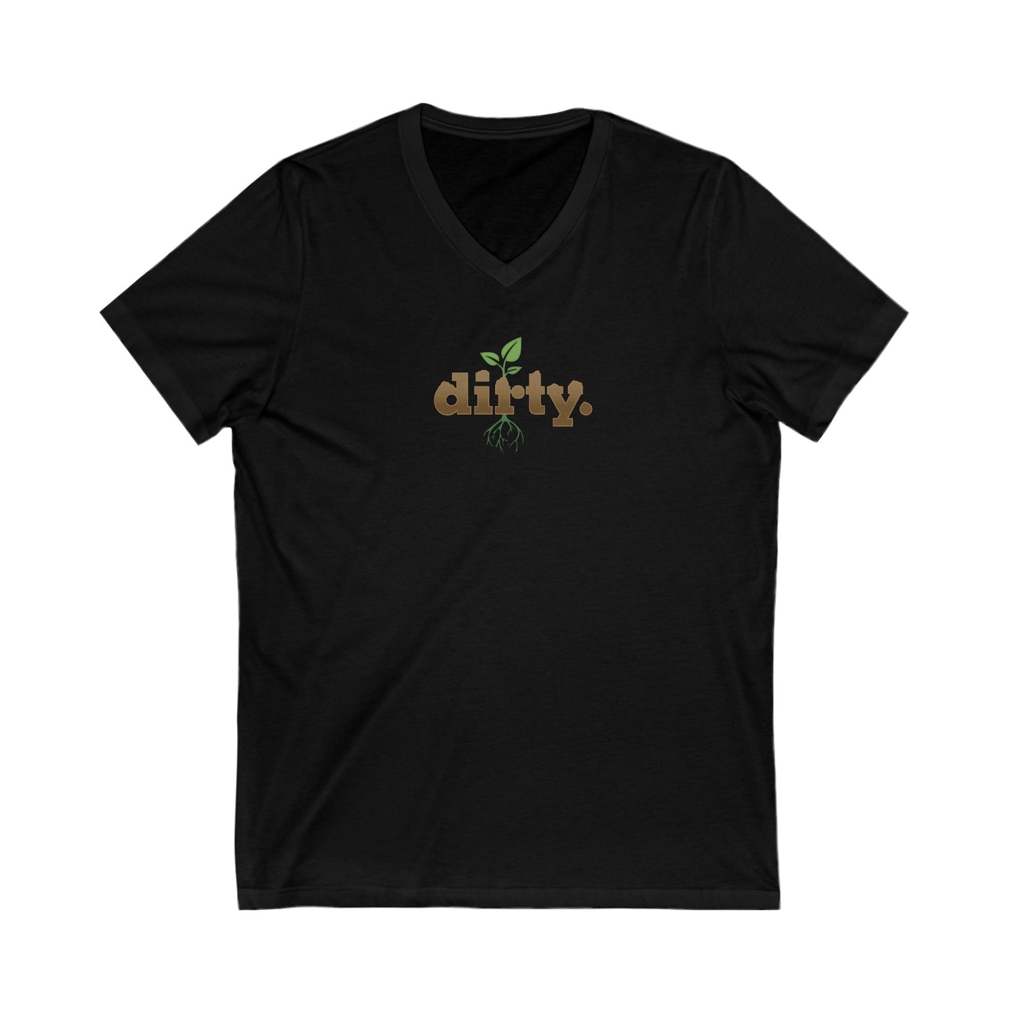 Dirty Gardening V-Neck Jersey Tee — Graphic — Detail