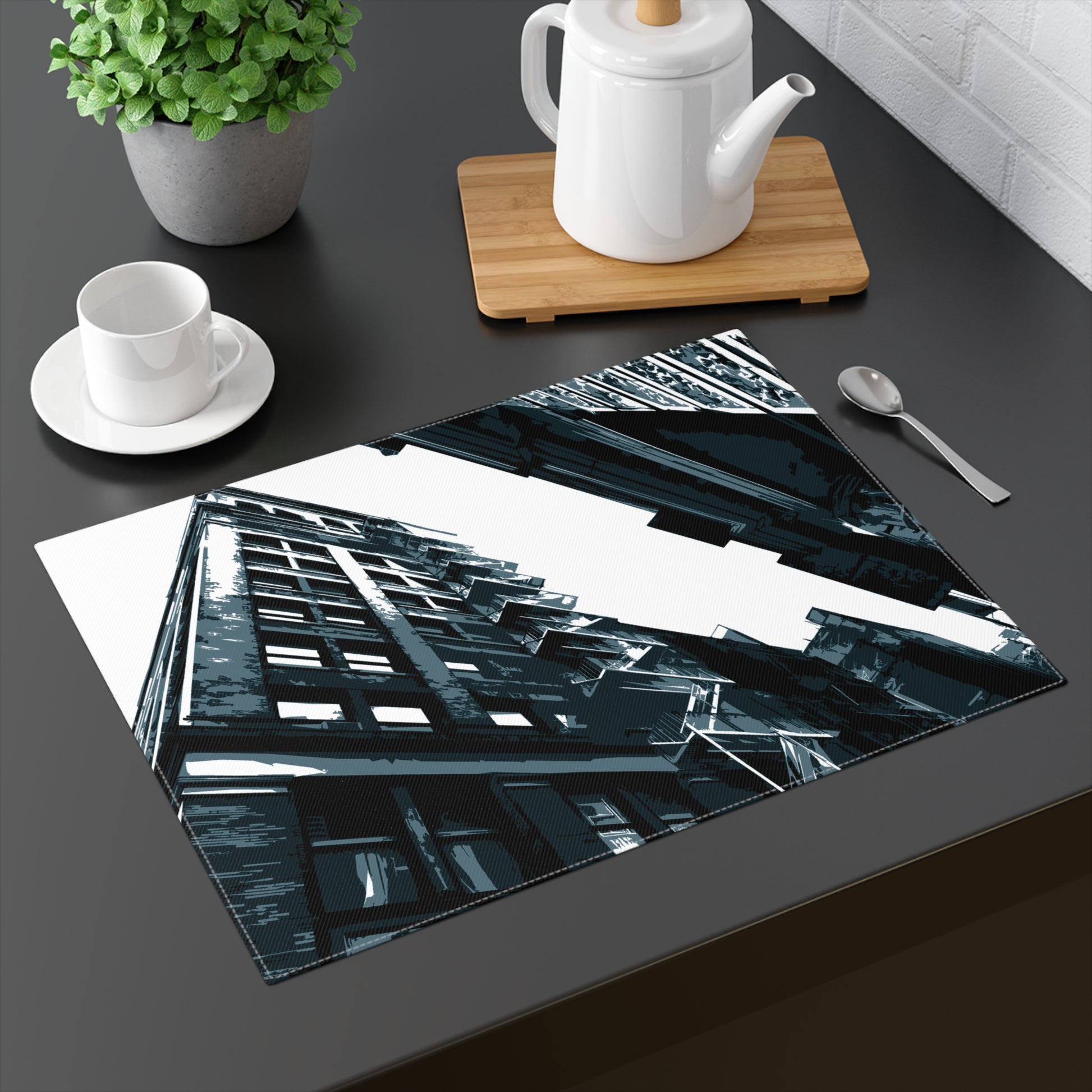 SoHo NYC Grunge Cotton Twill Placemat — Graphic — Front