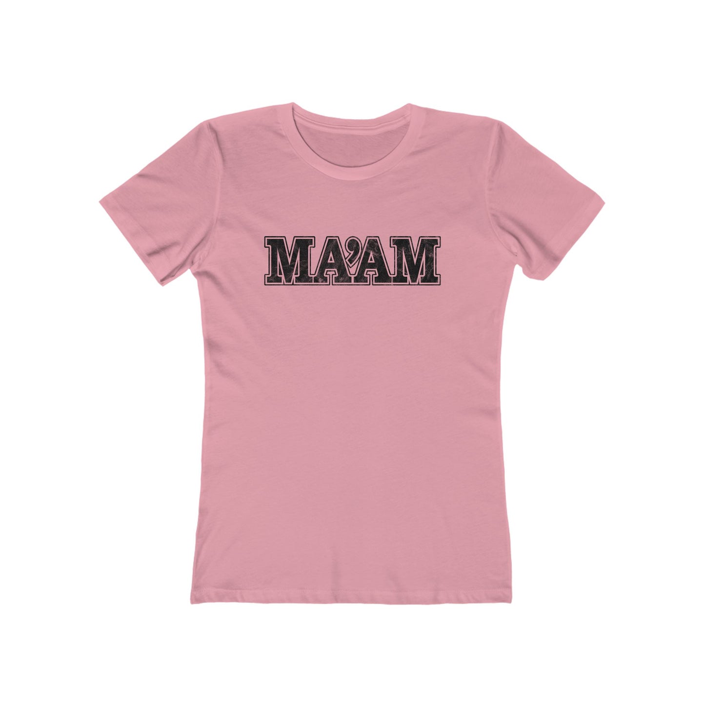 Ma'am Alpha Female Military Nerd T-Shirt – Distressed – Heather Grey