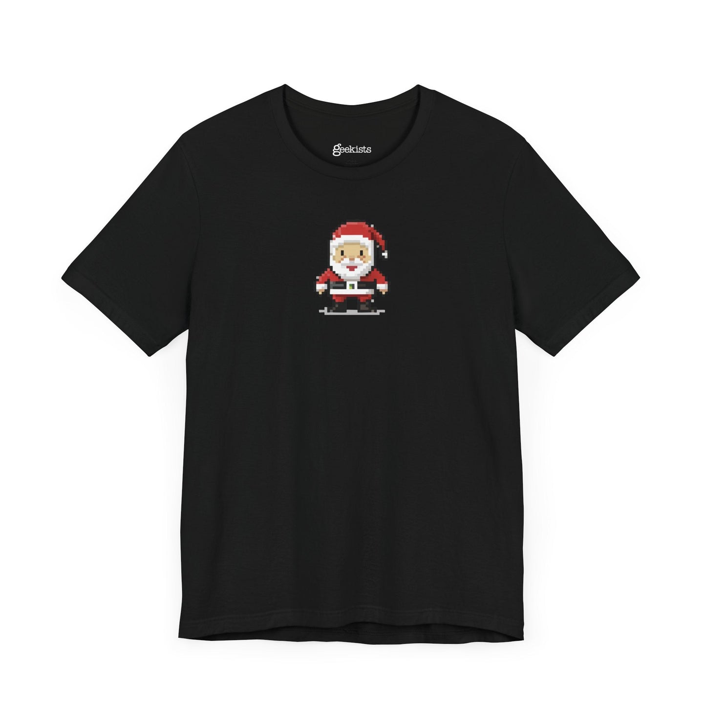 Black-5XL T-Shirt 8-bit Santa Unisex T-Shirt | Lightweight Jersey Tee | Graphic Shirts for All Seasons