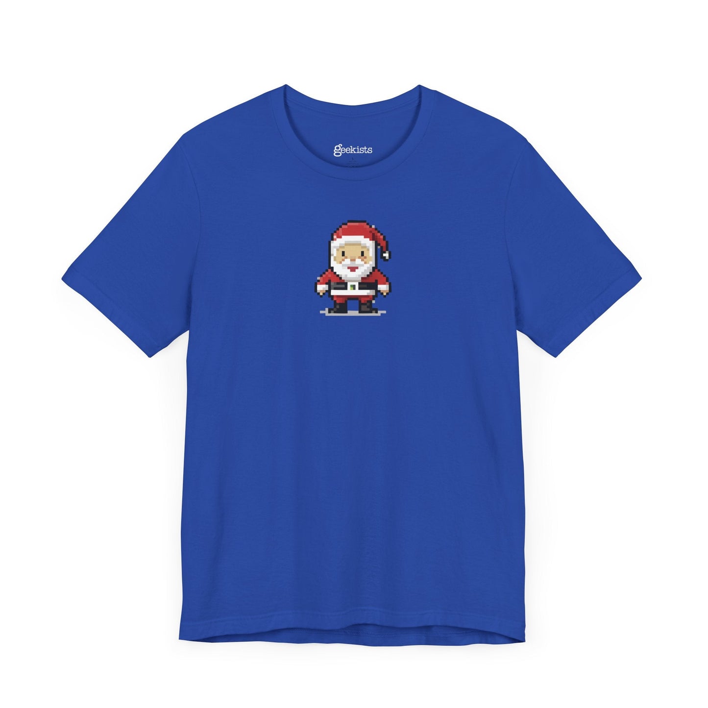 True-Royal-5XL T-Shirt 8-bit Santa Unisex T-Shirt | Lightweight Jersey Tee | Graphic Shirts for All Seasons