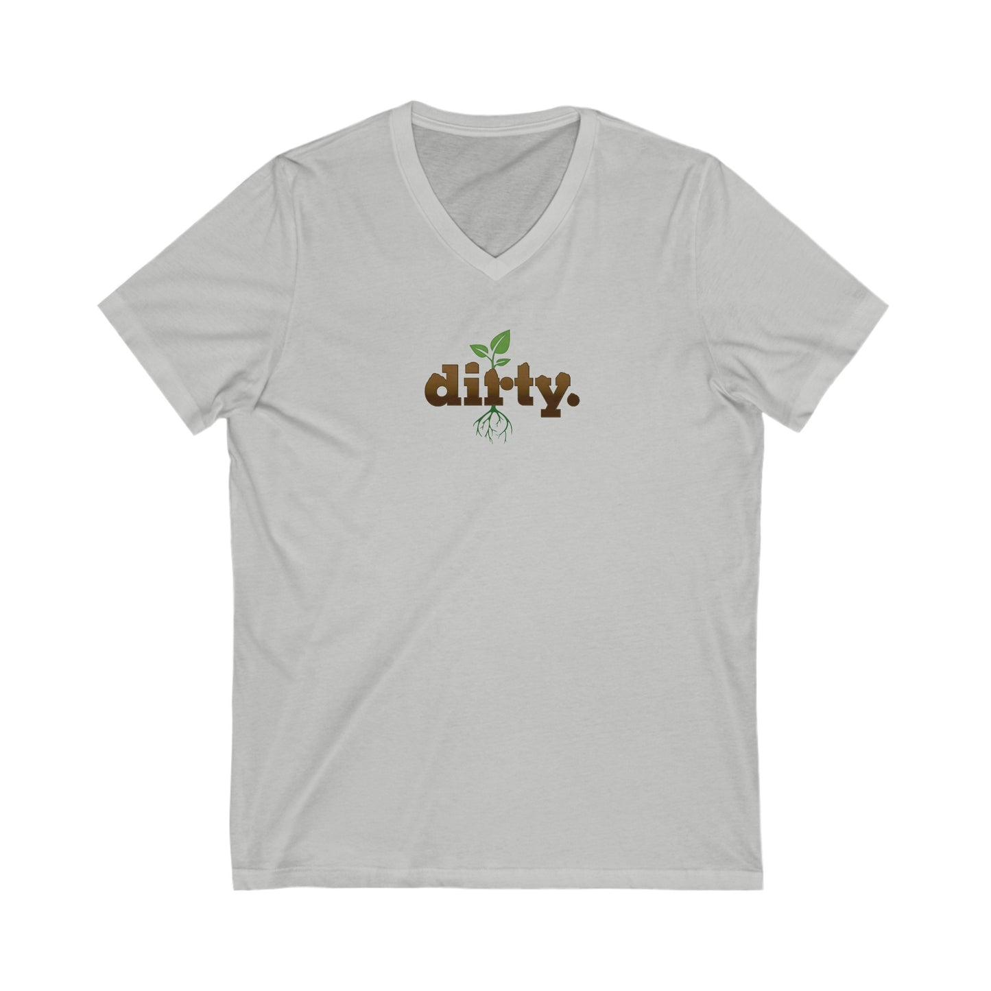 Dirty Gardening V-Neck Jersey Tee — Graphic — Back
