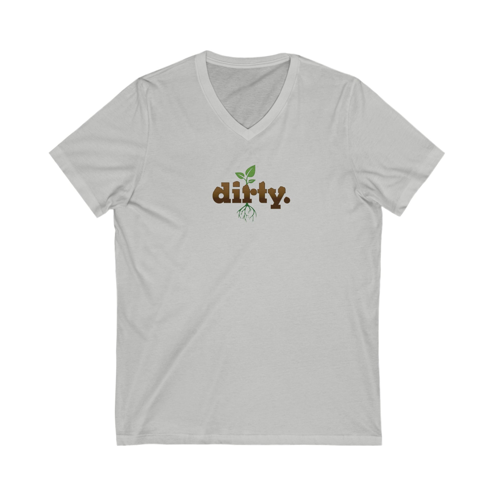 Dirty Gardening V-Neck Jersey Tee — Graphic — Back