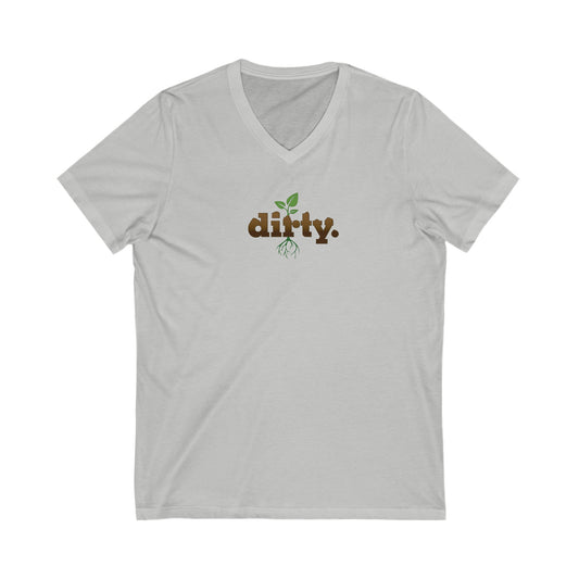 Dirty Gardening V-Neck Jersey Tee — Graphic — Back