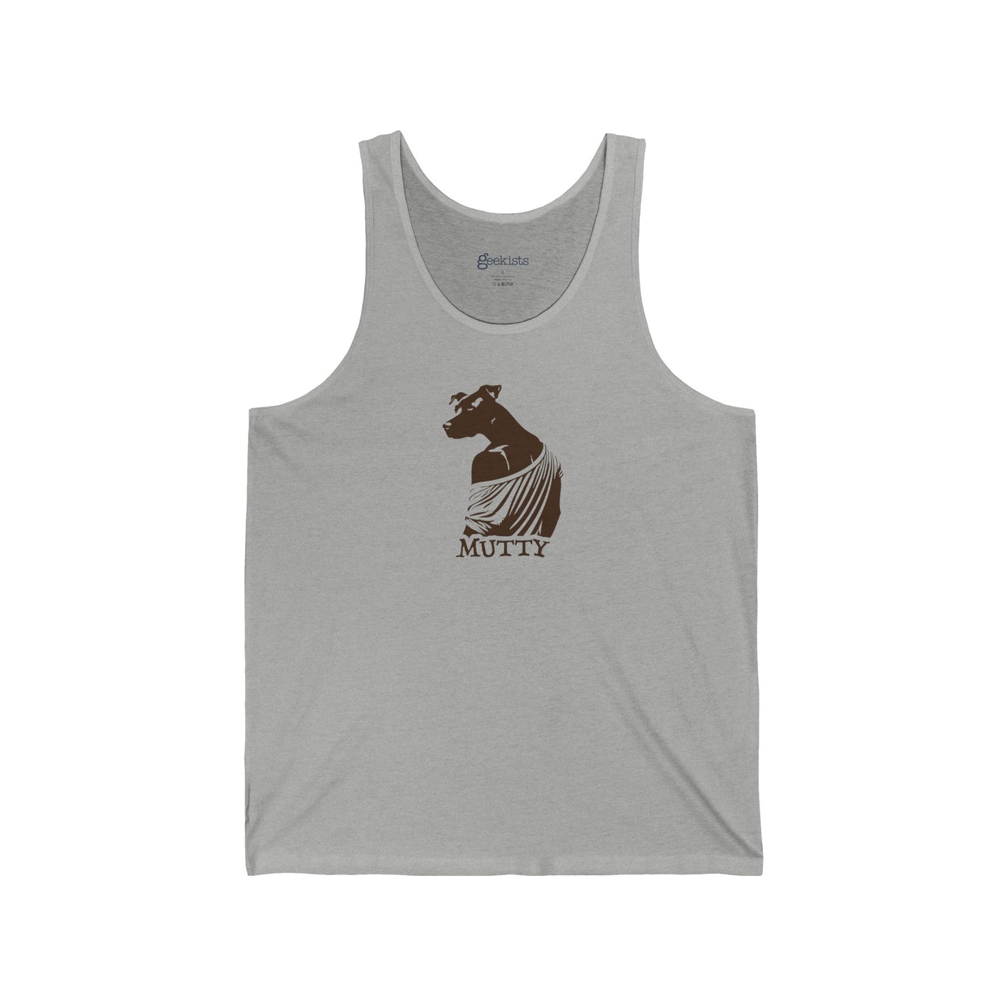 Mutty Dog Unisex Tank Top – Funny Dog Graphic Muscle Tee for Summer Nerds | Made in USA