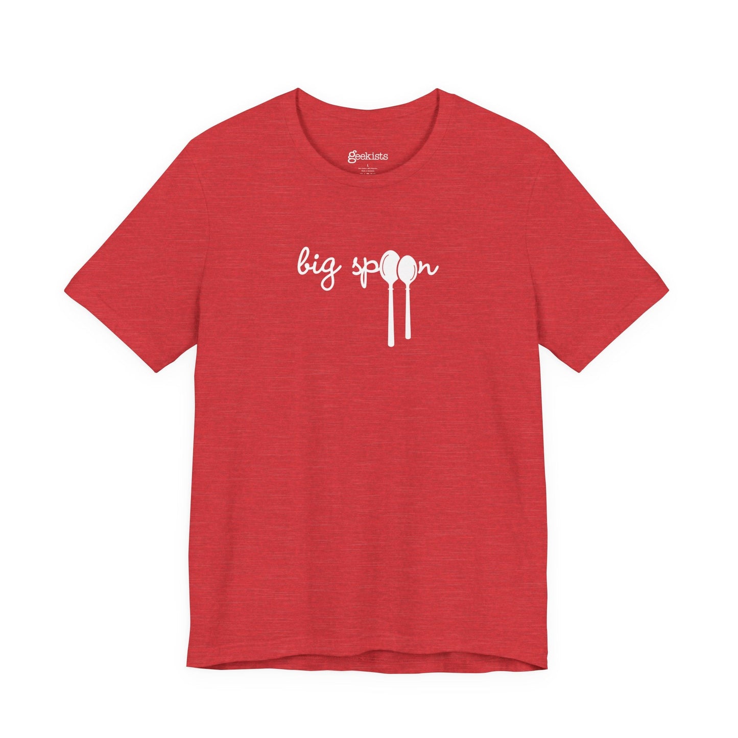 Heather Red / 4XL Clothing Stuff > Shirts & Tops > Short Sleeve Jersey Tee Big Spoon | Short Sleeve Jersey Tee
