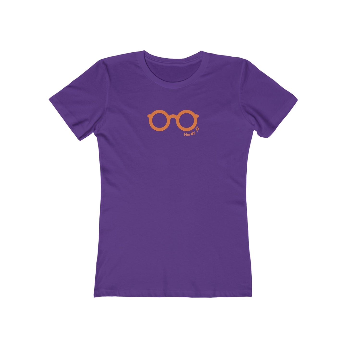 Solid-Purple-Rush-2XL T-Shirt Nerdy AF Women’s Slim Fit Tee | Funny Graphic Shirt for Geeks