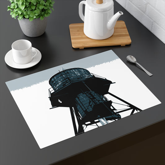 NYC Water Tower Cotton Twill Placemat — Graphic — Front