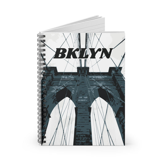 Brooklyn Bridge NYC Ruled Line Spiral Notebook — Graphic — Detail