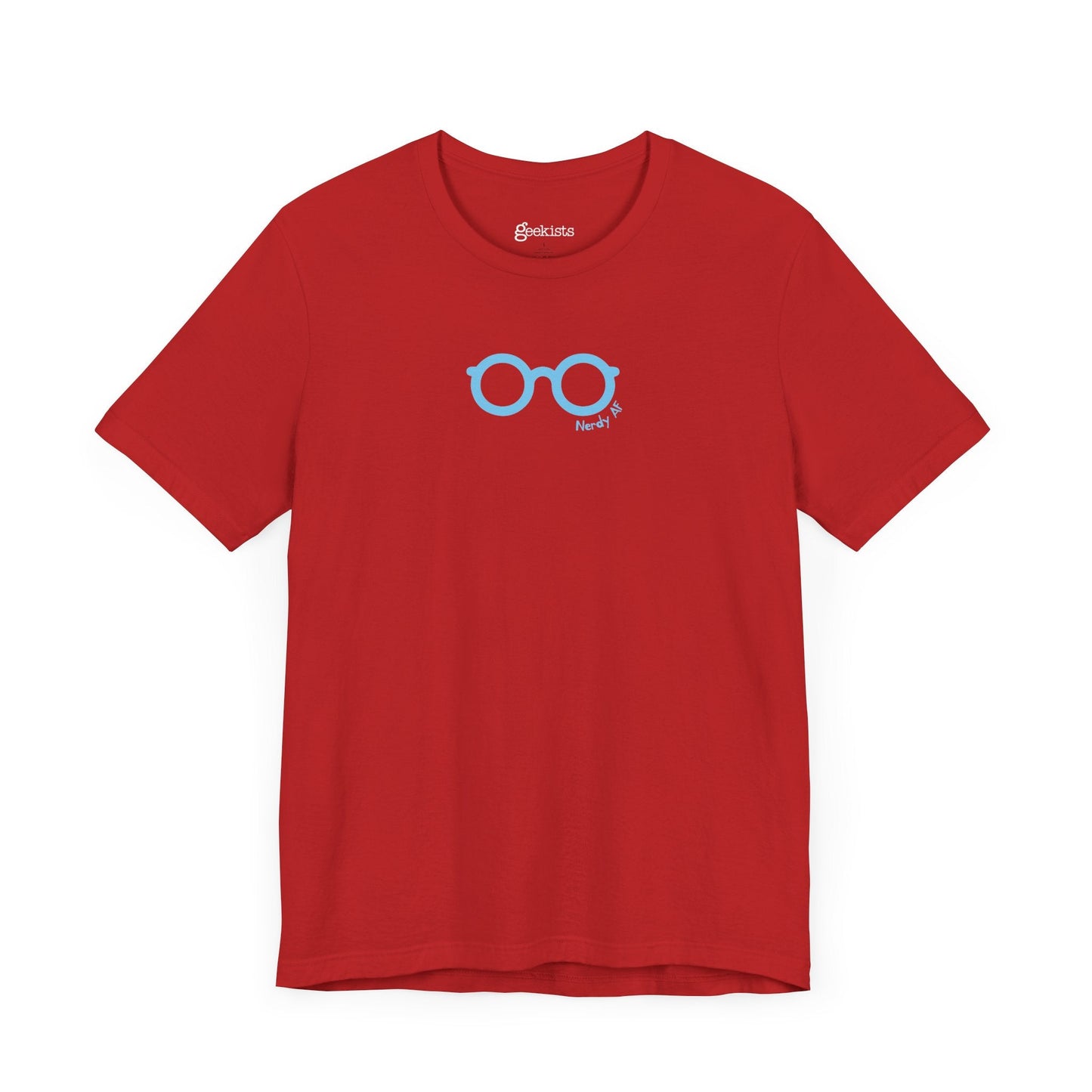 Red-L Clothing Stuff > Shirts & Tops > Lightweight Jersey Tee Nerdy AF Graphic Tee | Unisex Funny Nerd Shirt for Geeks