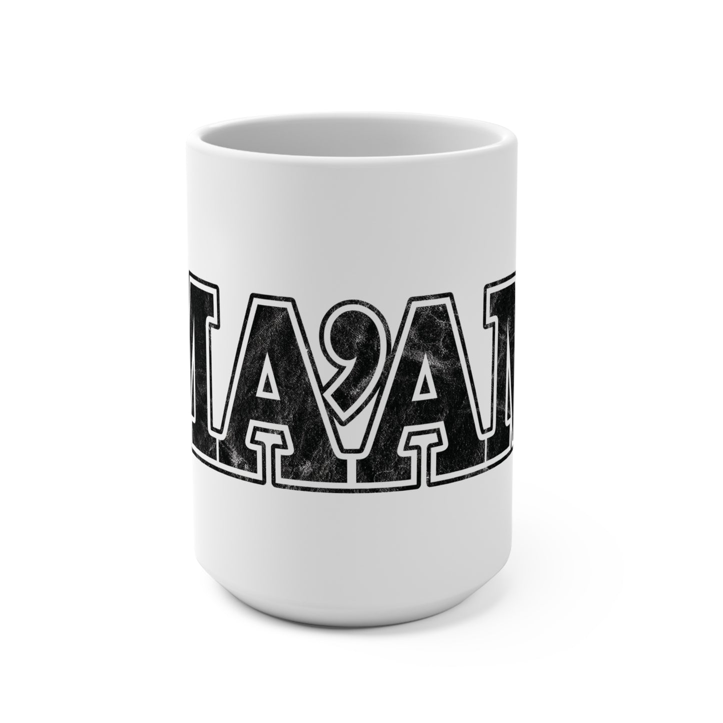 Ma’am 15oz Coffee Mug with Distressed Typography