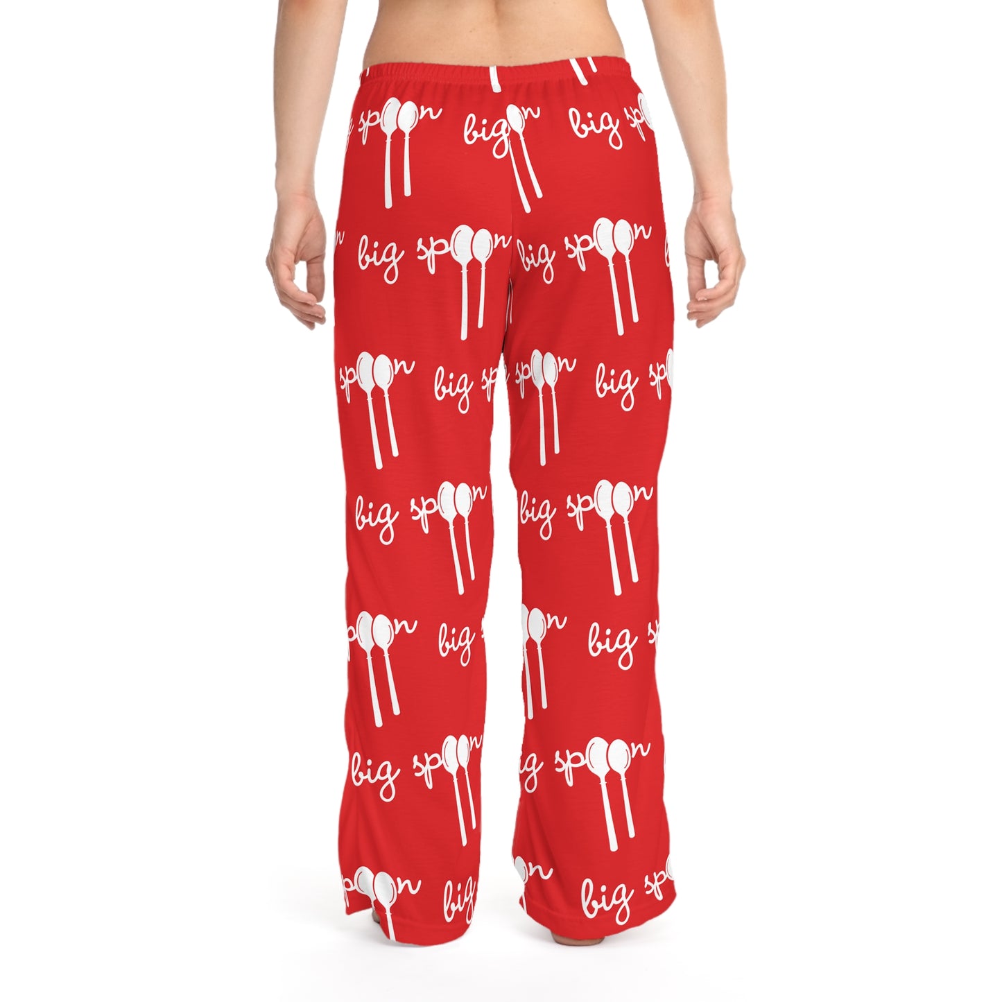 Women’s ‘Big Spoon’ Red Pajama Bottoms | Loungewear for Big & Little Spoons | Perfect Valentine’s Day Gift for Couples