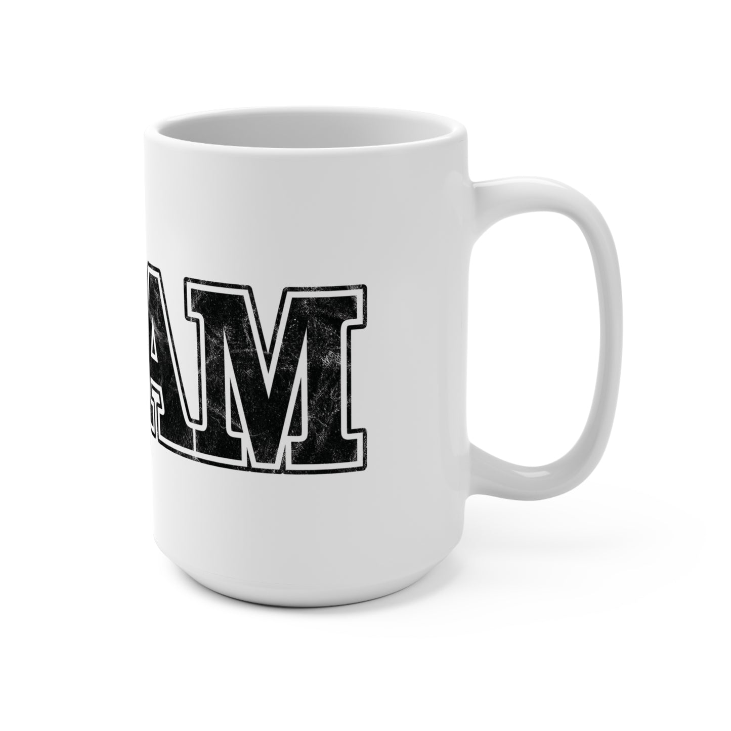 Ma’am 15oz Coffee Mug with Distressed Typography